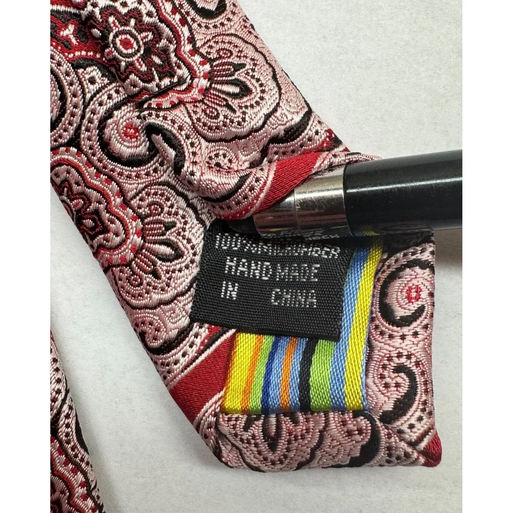 Robert Lewis Red Paisley Printed Design 100% Micro Fiber 3.50